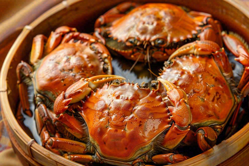 螃蟹金秋肥蟹美味美食摄影图