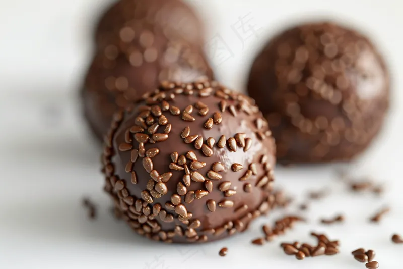 巧克力球甜食摄影图