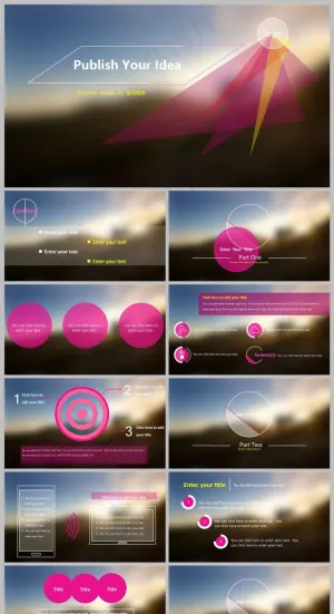 ios-动态PPT模板丨唯美简约丨全图型梦幻背景丨工作汇报05预览图