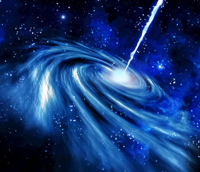 大气科幻光柱星云漩涡图片