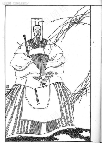 阎立本 历代帝王图卷之二汉光武帝刘秀图片