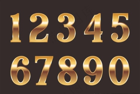 2021年金色主题数字2000x2000dpi300psd模版下载