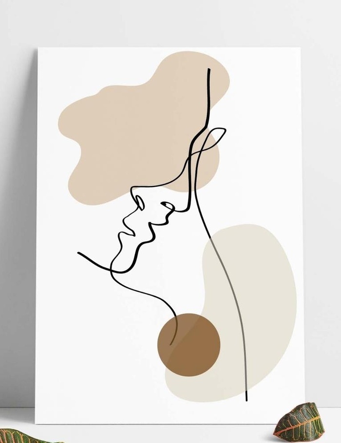 本素材作品名称为莫兰迪极简手绘人物轮廓线条图片,素材编号是3306726