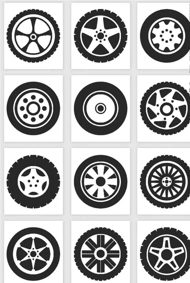 轮胎图片0x0ai矢量模版下载