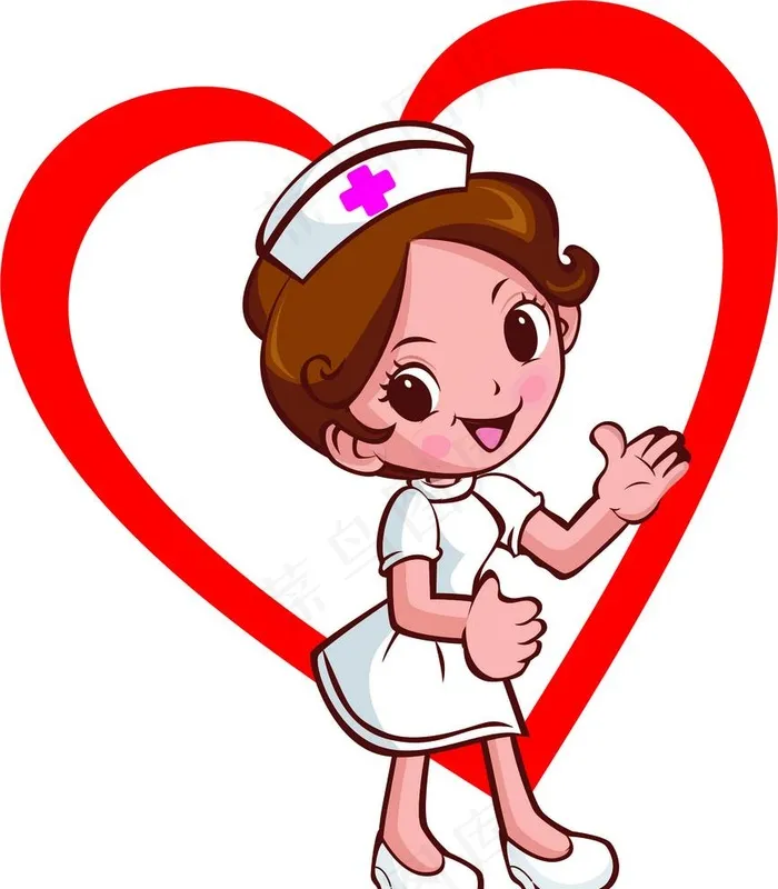 卡通美女护士图片