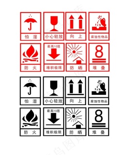 危险货物包装标志图片cdr矢量模版下载