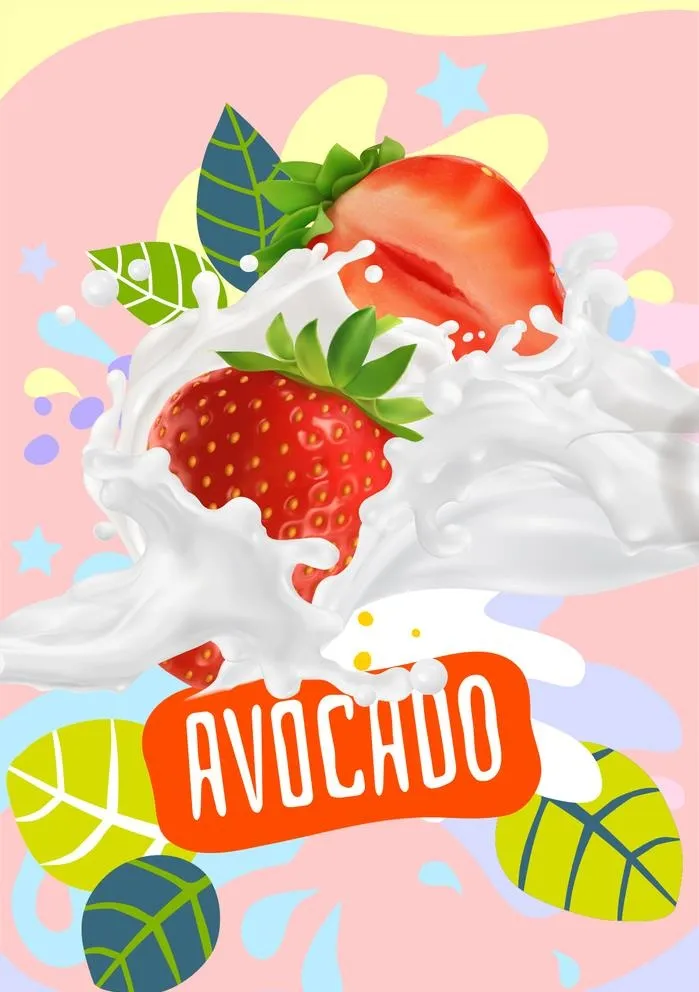 草莓牛奶海报图片