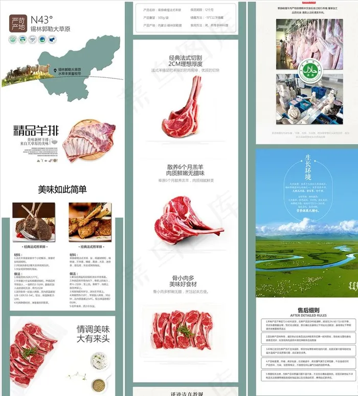 牛羊肉产品详情页模板图片