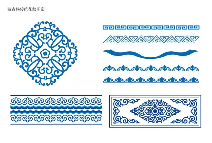 蒙古族传统花纹图案图片