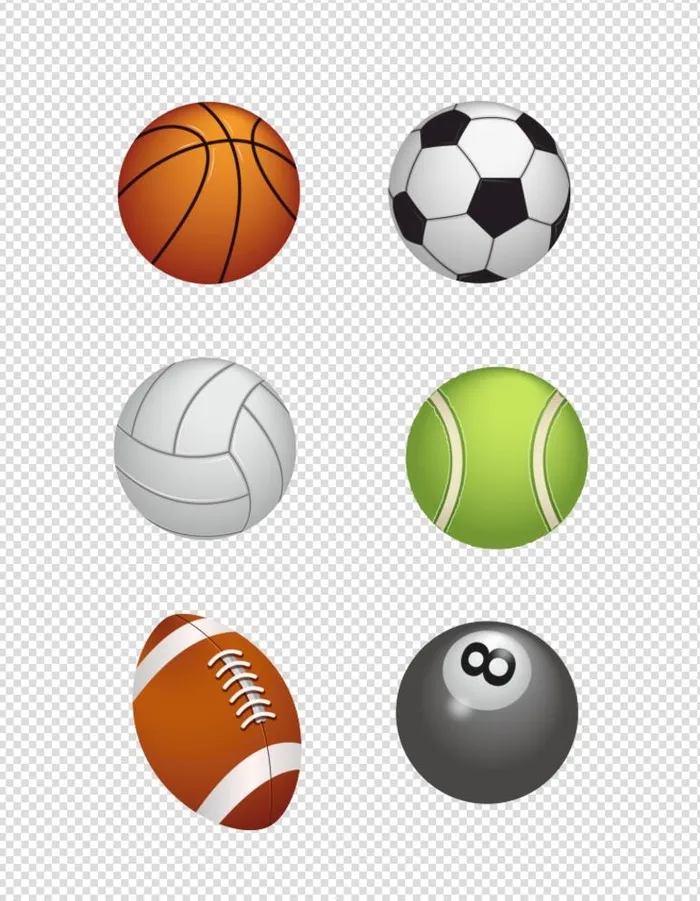 足球篮球和排球运动矢量材料图片