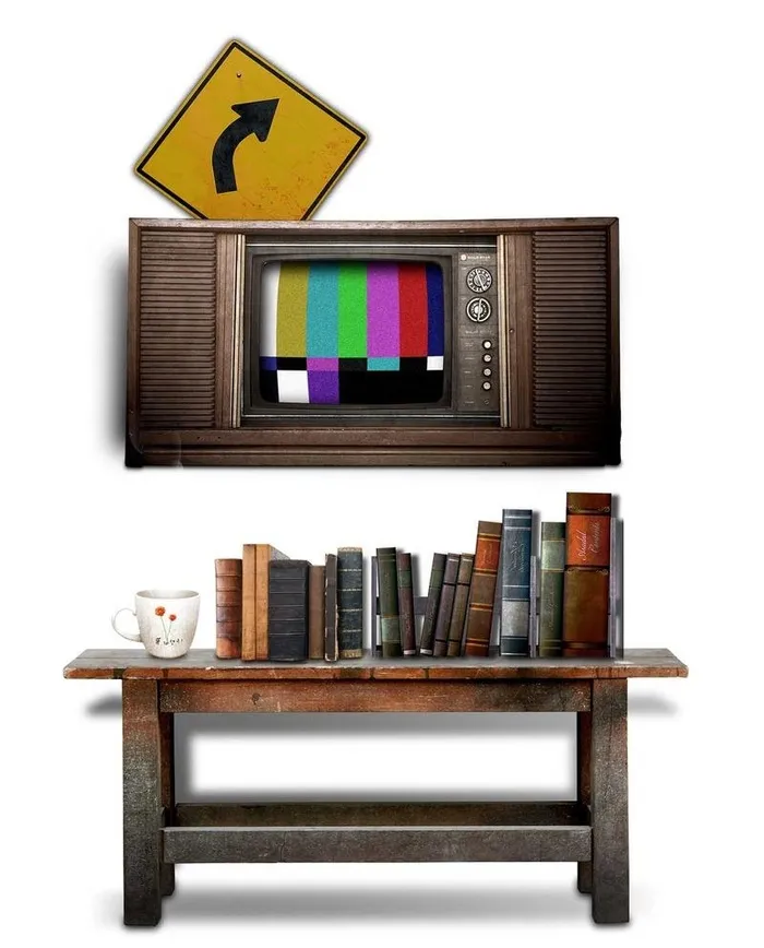 老式电视机 老式书桌图片