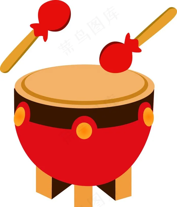 矢量图卡通鼓图片ai矢量模版下载