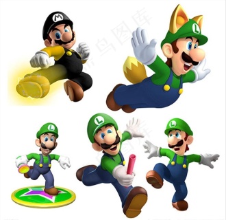 马里奥卡通素材图片psd模版下载