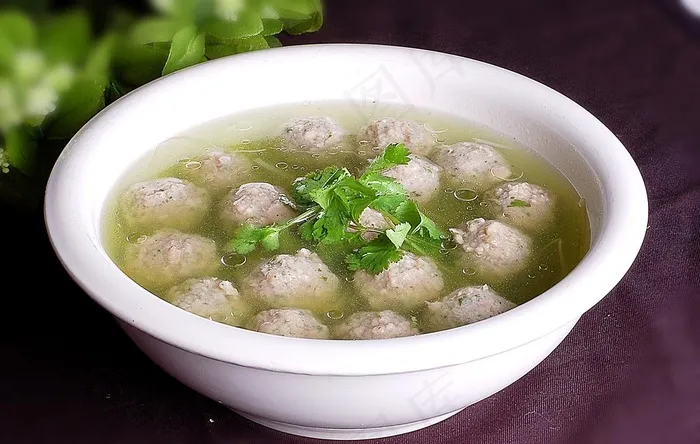 香菜丸子汤图片