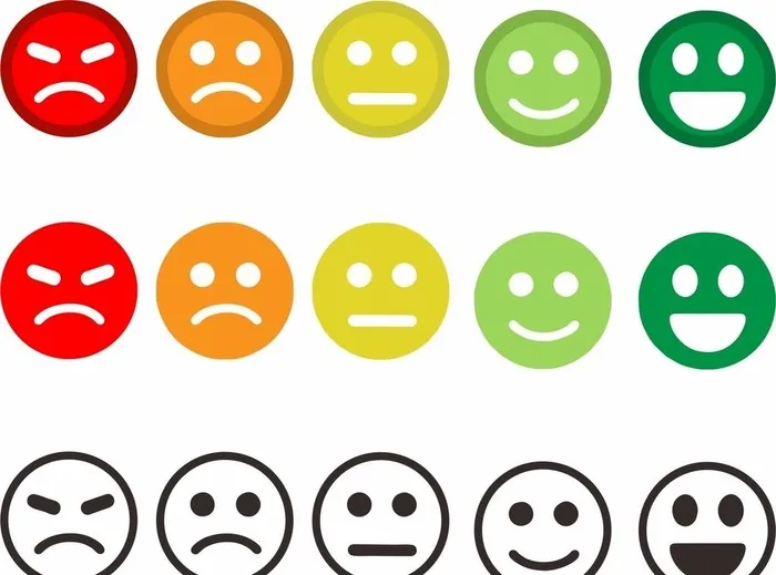 满意度笑脸评价图片cdr矢量模版下载