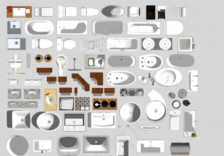 室内家具平面彩图图片psd模版下载