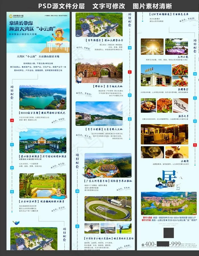 旅游地产微信H5长图图片