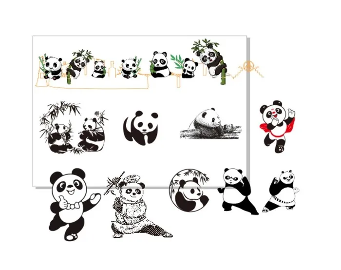 熊猫  竹子 卡通 功夫图片