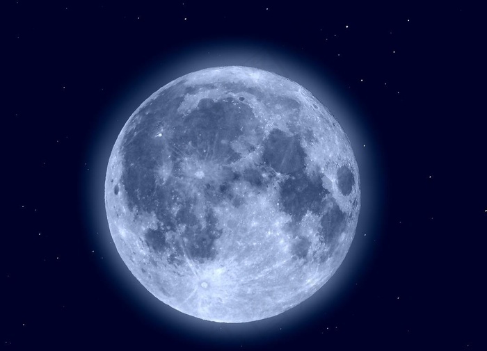 发光的月球月亮图片