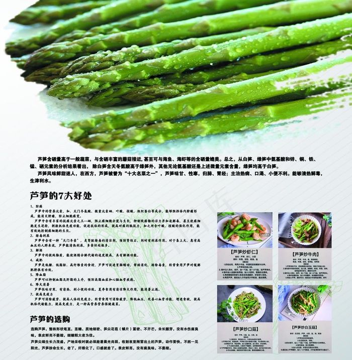 芦笋功效图片psd模版下载