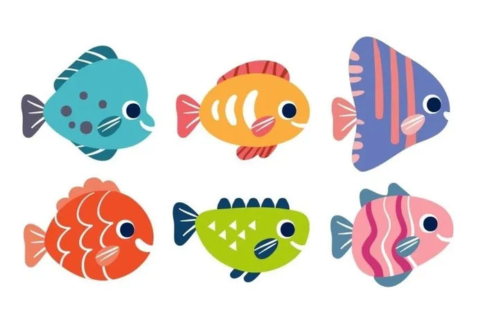 矢量卡通鱼图片0x0cdr矢量模版下载