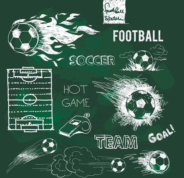 手绘足球素材 足球素材图片