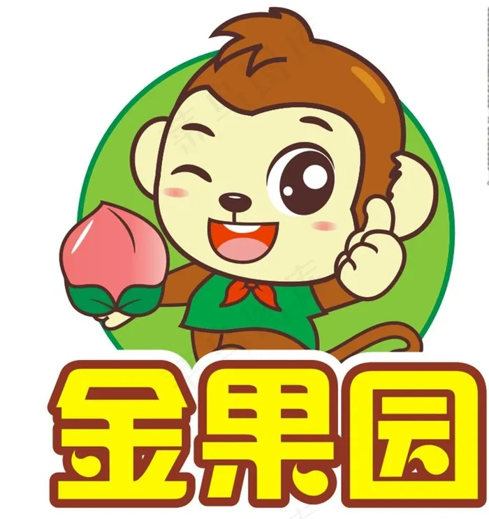 金果园 水果超市 logo 猴图片