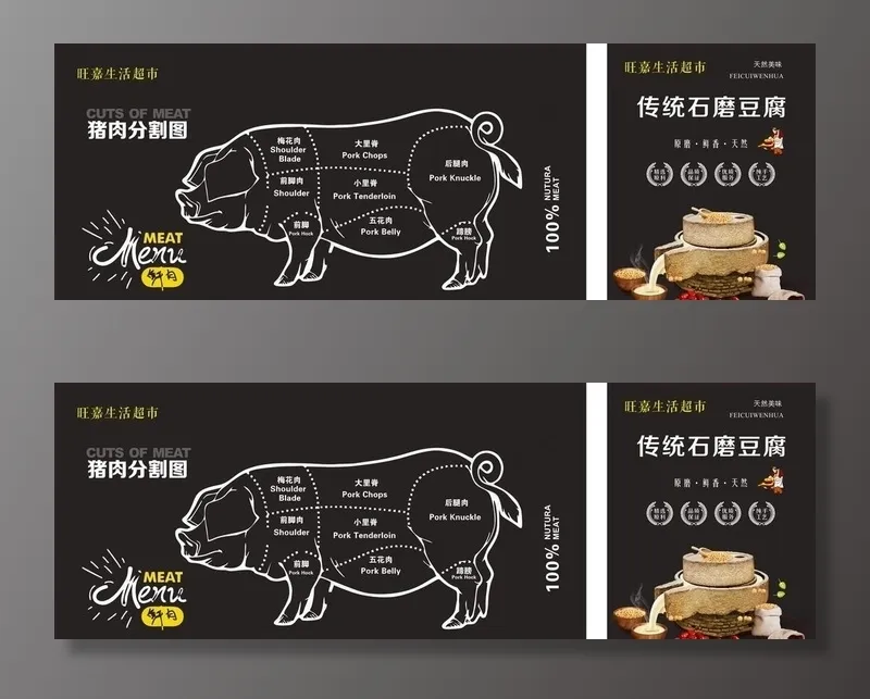 猪肉分割图图片
