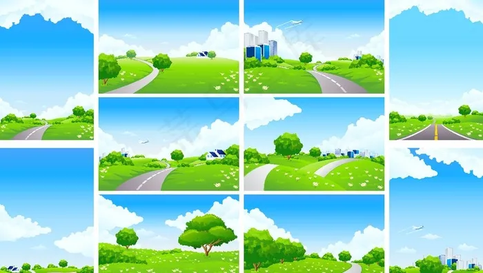 蓝天森林背景图片