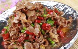 铁板鸡胗鸡心图片