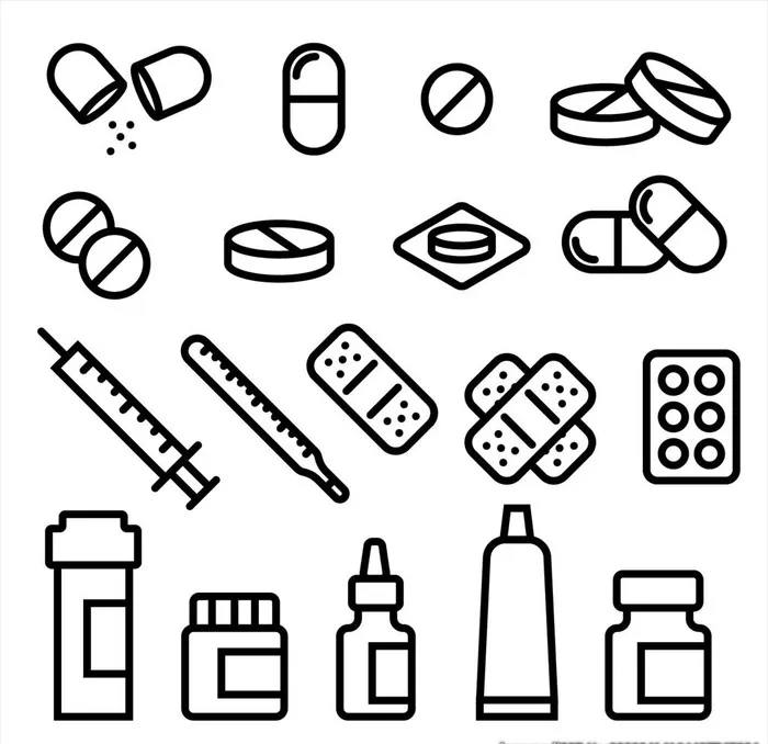 简约医疗药物图标icon图片