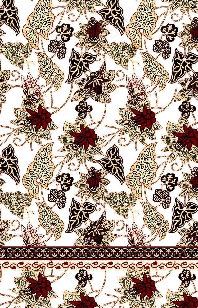 数码印花定位花图片