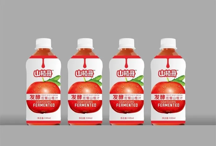 山楂果汁饮料包装瓶贴图片