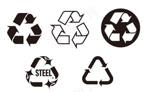 可回收垃圾不可回收垃圾标志图片cdr矢量模版下载