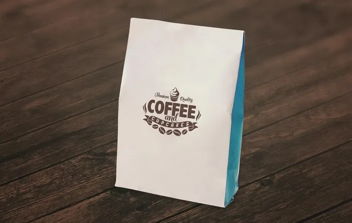 咖啡豆纸袋包装样机图片