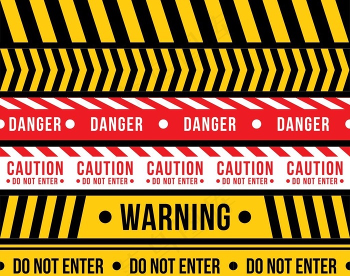 危险警示条图片