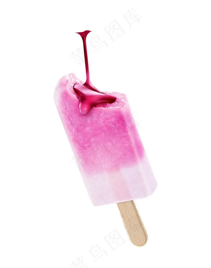 草莓沙冰冰棍雪糕图片