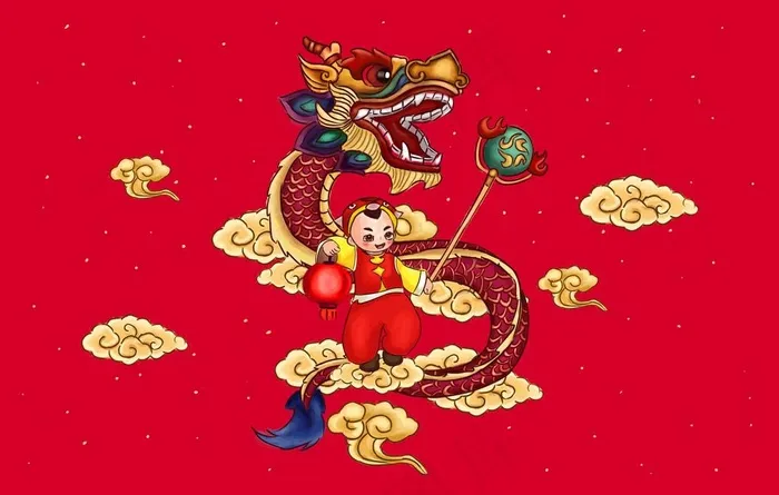 中国年舞龙狮图片
