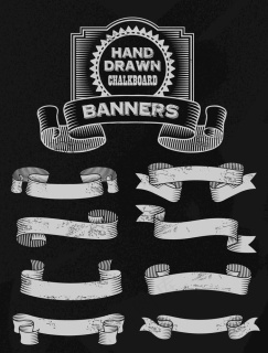 欧式复古丝带横幅图片