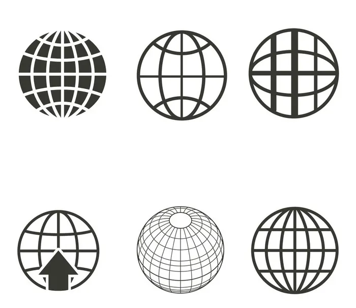 地球图标,地球图示,地球轮廓,地球