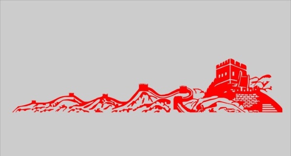 长城背景图片3545x5315psd模版下载