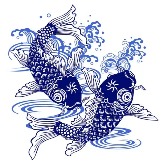 青花瓷图案鱼纹图片cdr矢量模版下载 菜鸟图库 青花瓷图案鱼纹图片cdr矢量模版下载 菜鸟图库