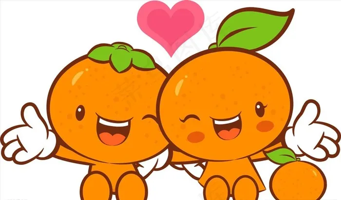 橙子情侣图片
