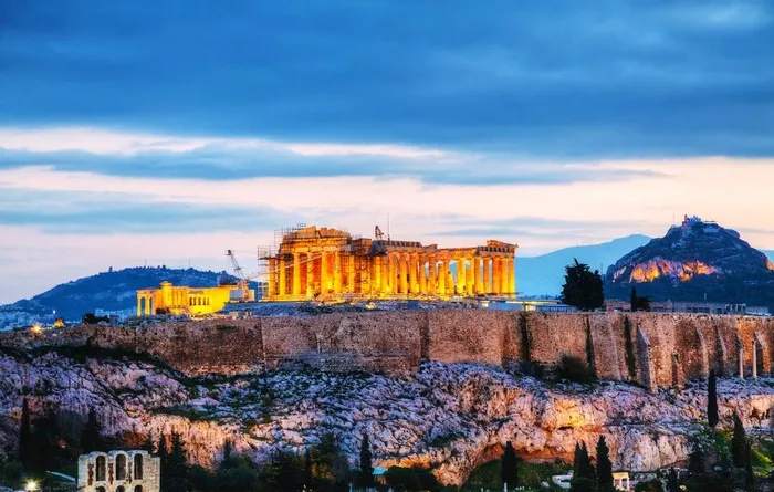 希腊神庙 雅典卫城 废墟遗址 图片