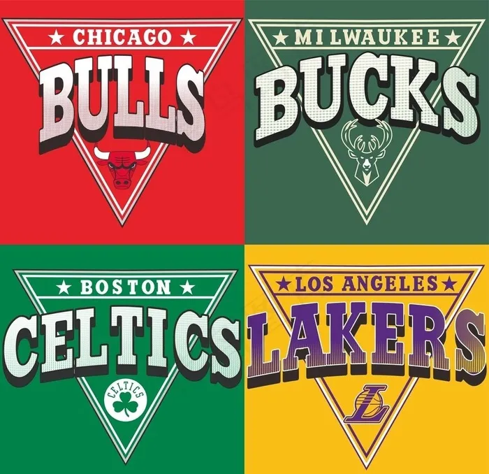 NBA官方各队衣服印花logo图片