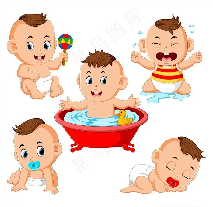 洗澡婴儿图片