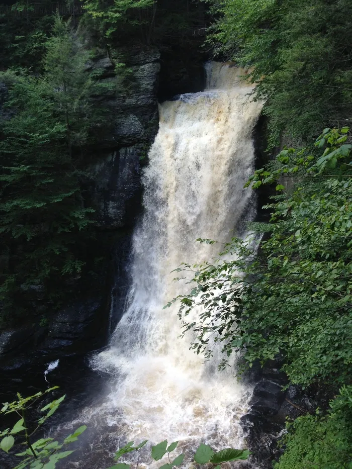 瀑布，布什基尔瀑布，宾夕法尼亚州，水，湖