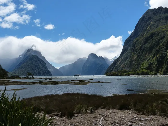 米尔福德，声音，新西兰，景观，峡谷，自然