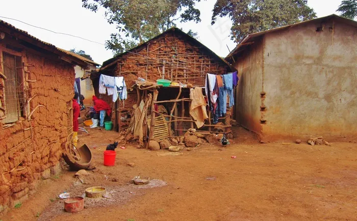 坦桑尼亚，卡拉图，非洲，建筑，非洲村