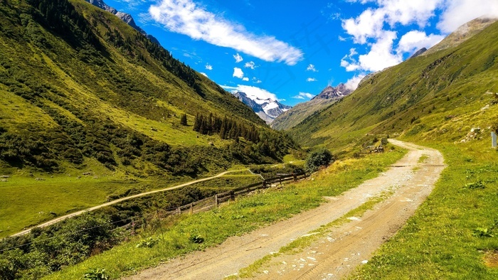 大自然山高山景觀天空蒂羅爾